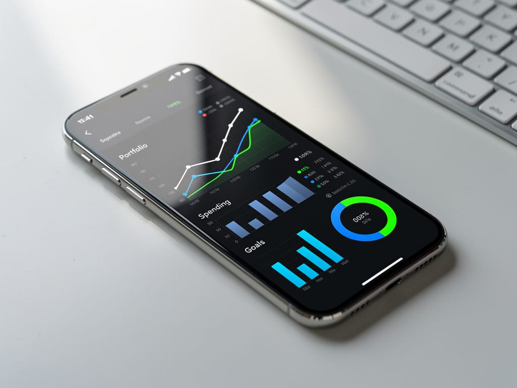 Personalized financial advisor app on a smartphone