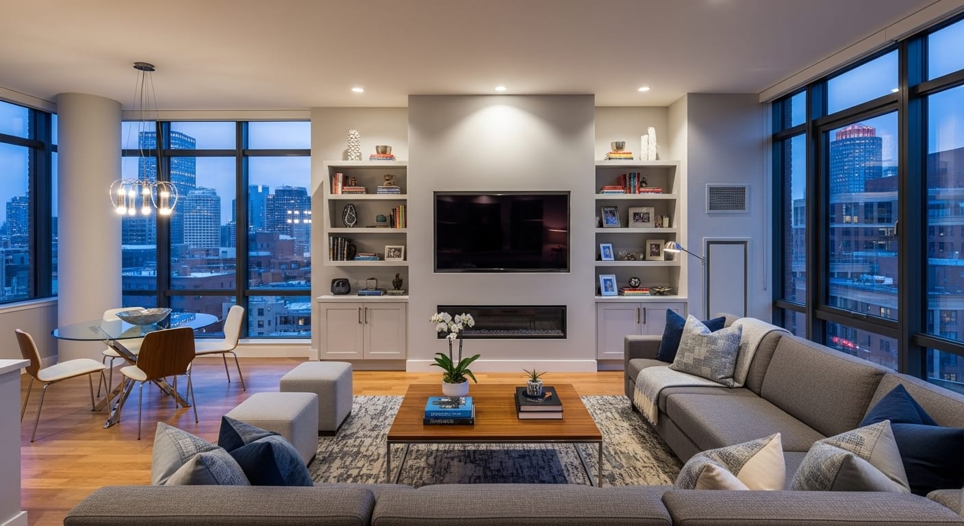 Condo rental with private landlord, HOA-managed building, personalized space, and upscale amenities.