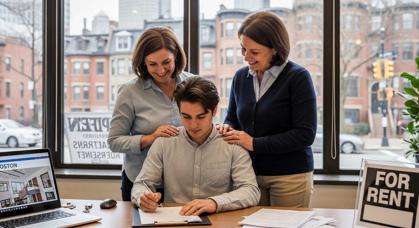 U.S.-based co-signer or guarantor helps Boston renters without credit history secure leases, common option for international students and newcomers.