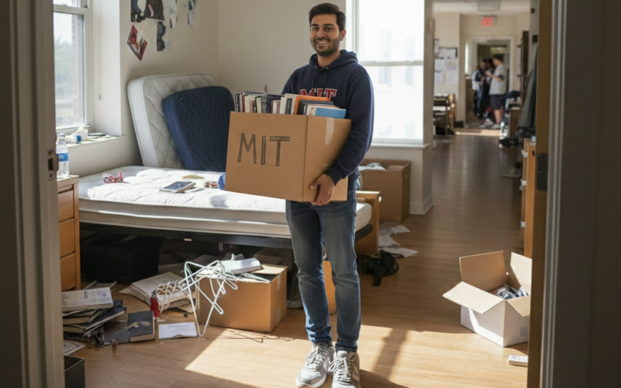 MIT student moving into summer sublease apartment after completing official housing approval process