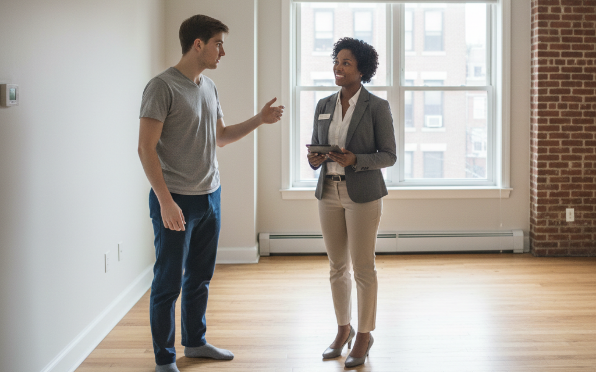 MIT graduate student viewing off-campus apartments in Cambridge after not receiving housing through the MIT grad housing lottery.