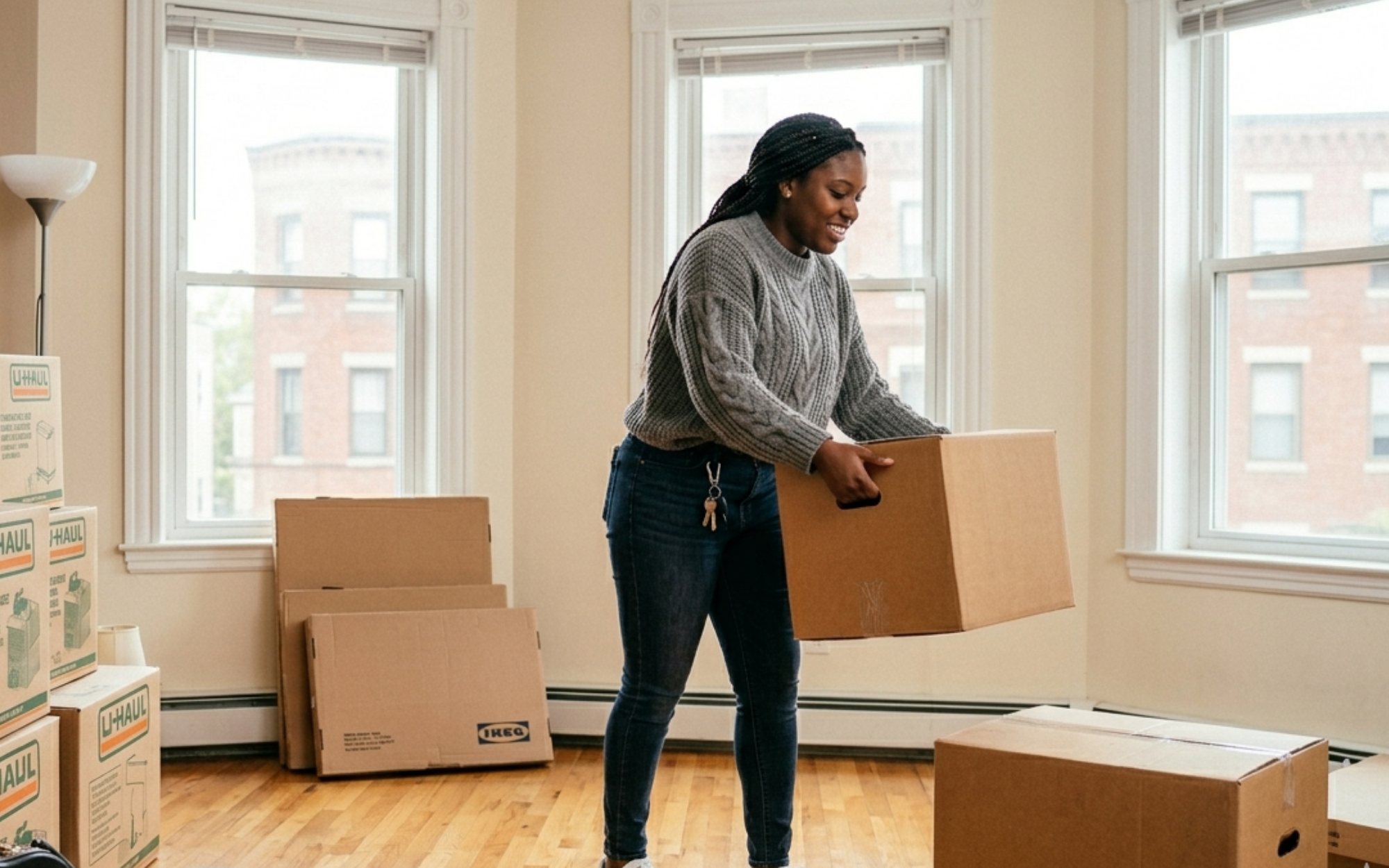 Northeastern co-op student moving into Boston housing after securing apartment