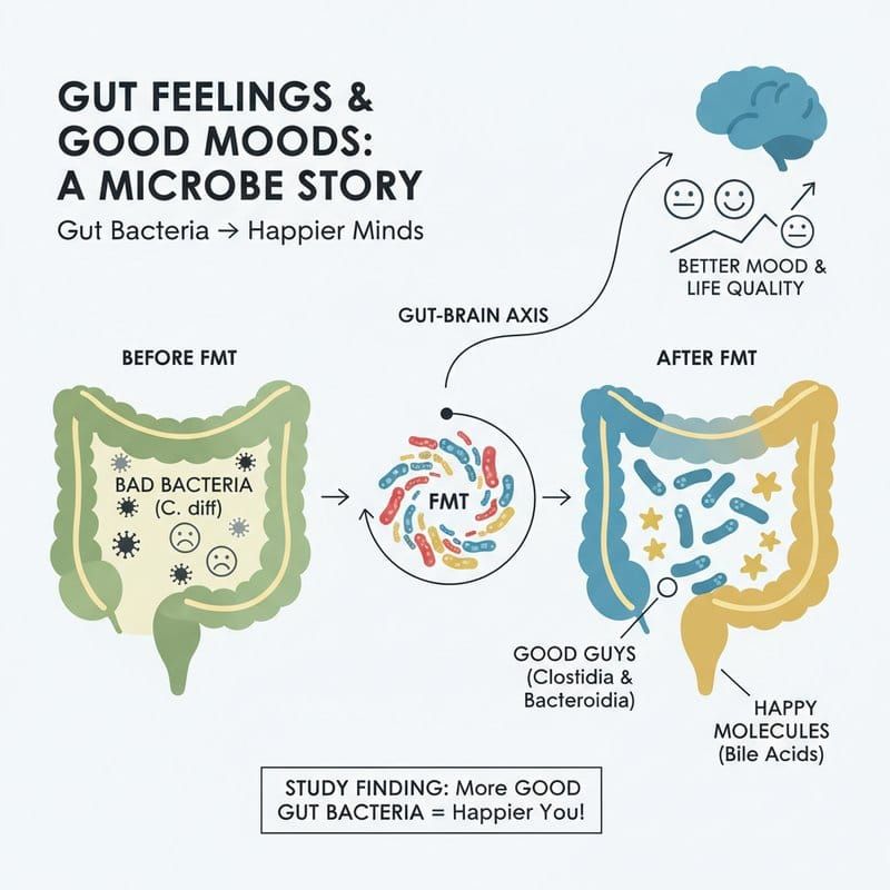 FMT und psychische Gesundheit: Gallensäuren und Darmbakterien heben die Lebensqualität