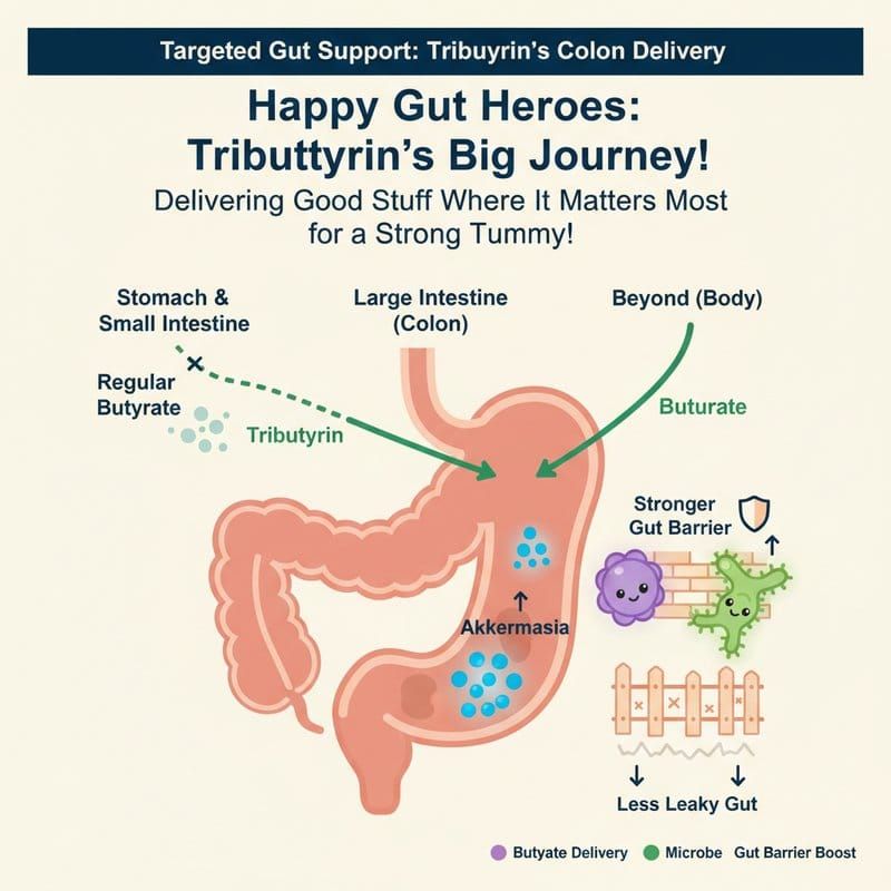 Tributyrin transportiert Butyrat in den Dickdarm und stärkt die Darmbarriere