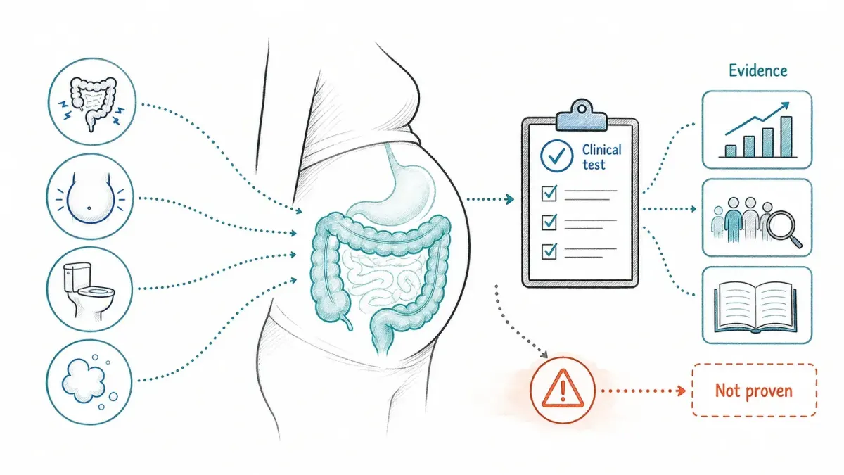 Whiteboard mit Schwangerschaftsbauch, Klemmbrett und Warnzeichen getrennt vom IBS-Label — IBS und Schwangerschaft