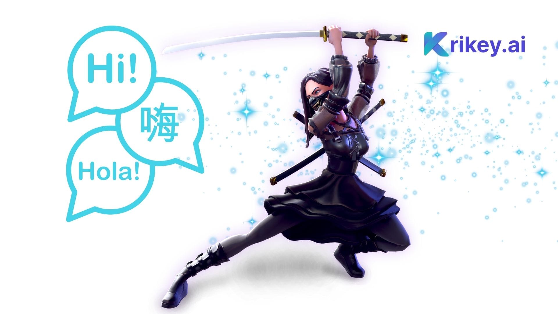 AI nasynchroniseren met Ready Player ME Avatars geanimeerd in Krikey AI Video Editor