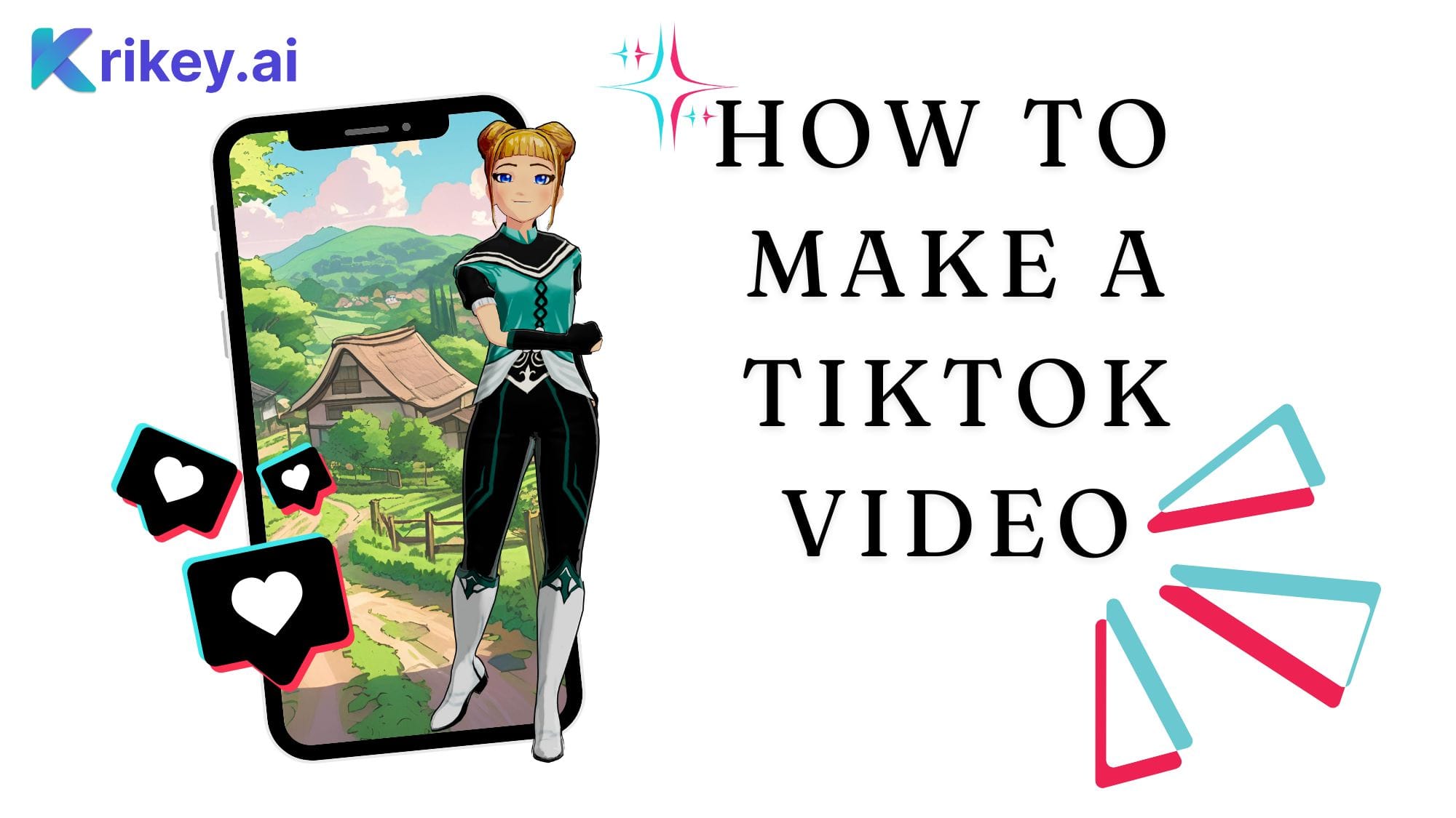 How to make a TikTok Video Anime TikTok template made with Krikey AI Animation video editor