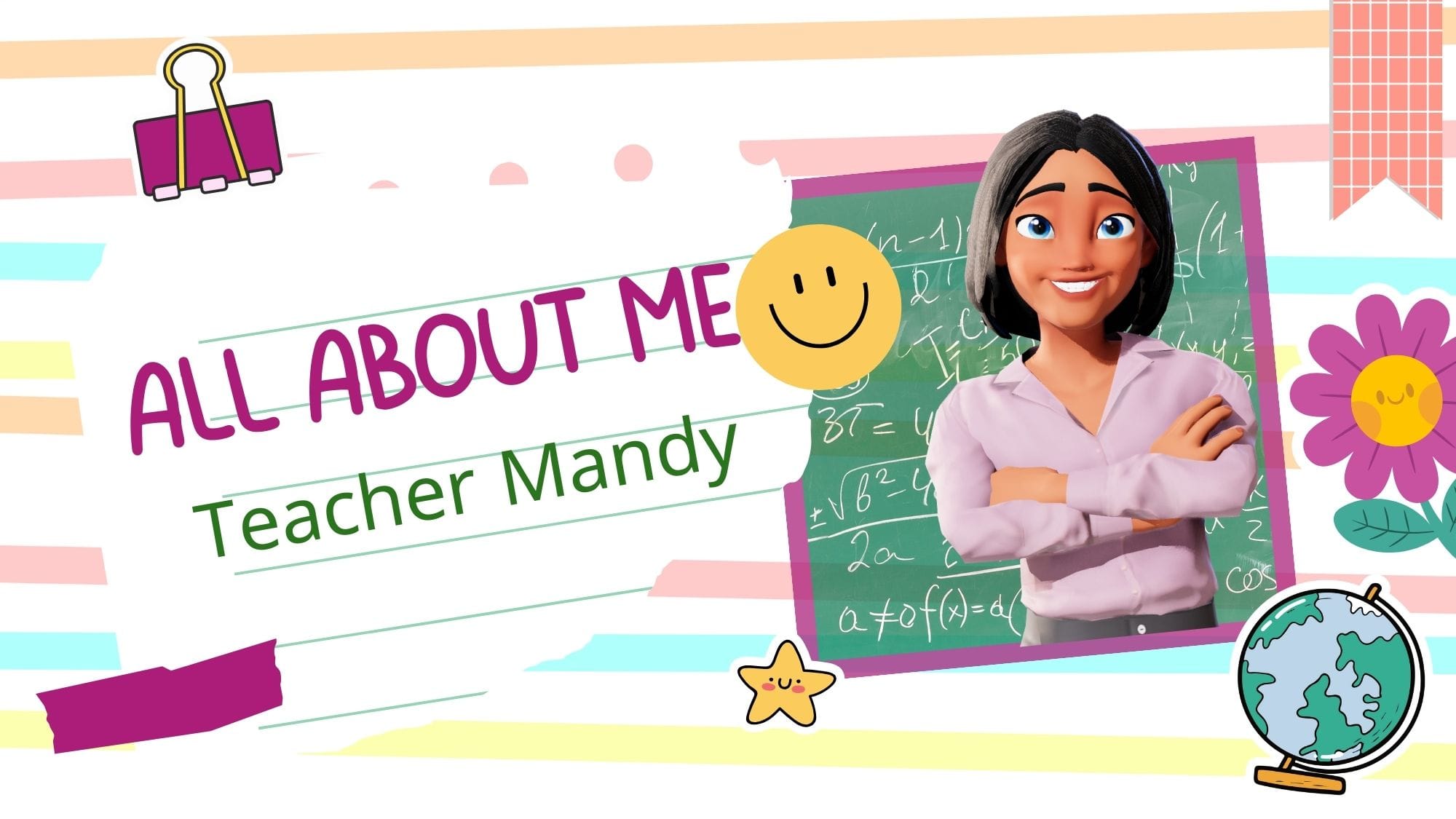 meet the teacher templates with animated cartoon characters by Krikey AI