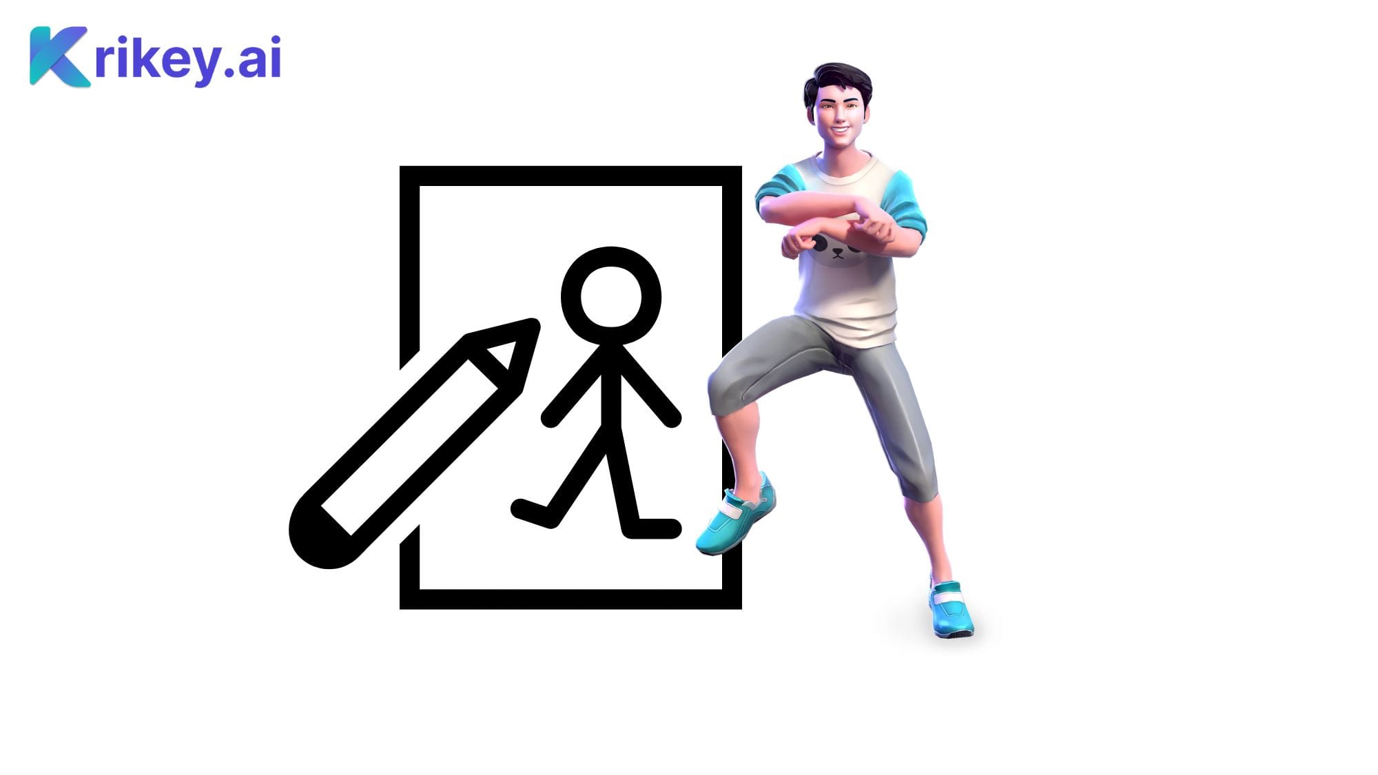 animated person talking animated person girl made with Krikey AI Animation video editor