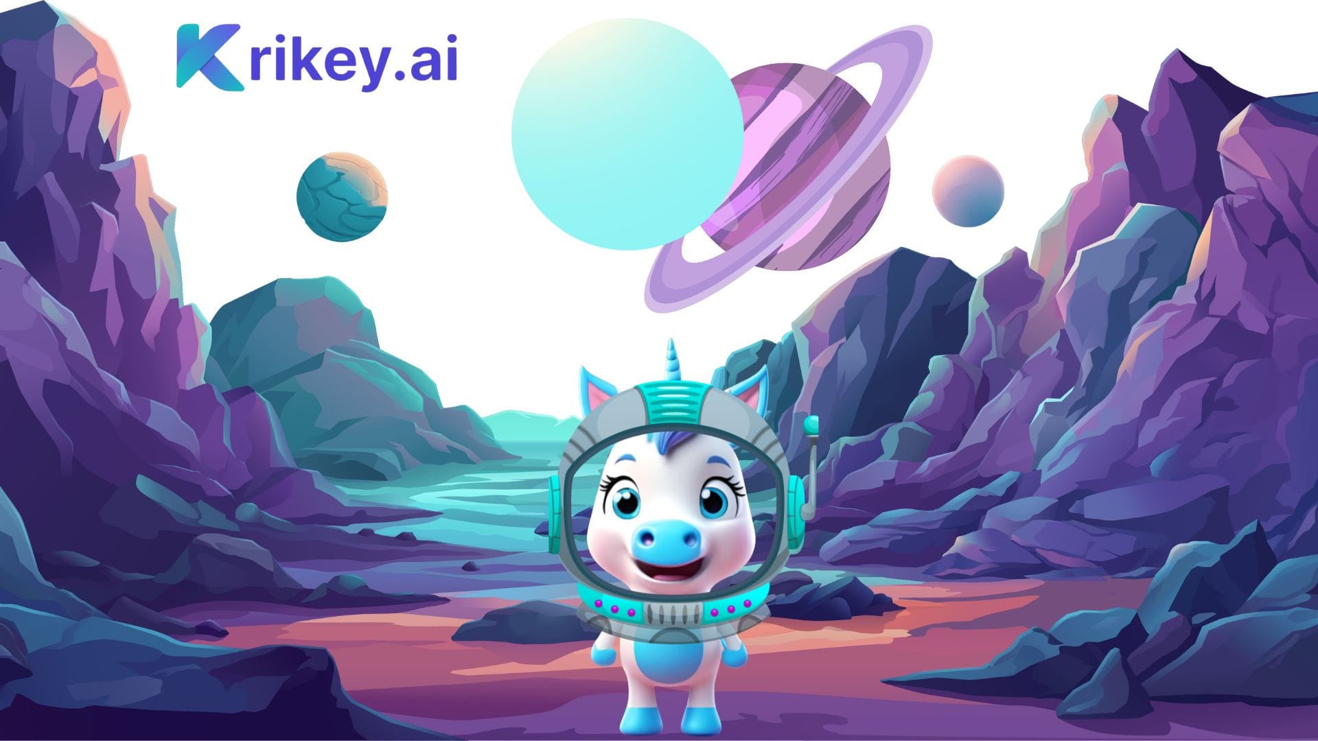 Animated character standing on Mars with astronaut helmet in a space movie backdrop