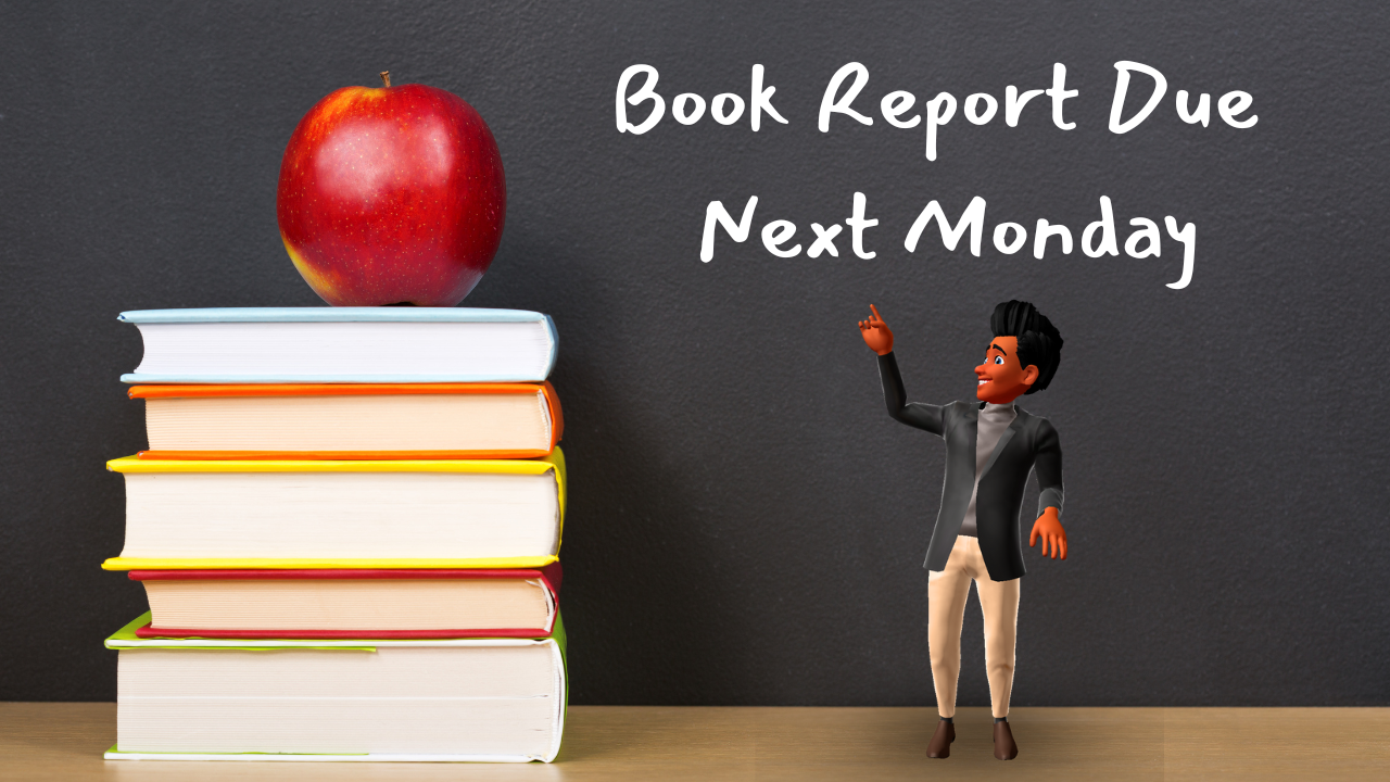 animated book report template free options at krikey ai video editor with cartoon characters