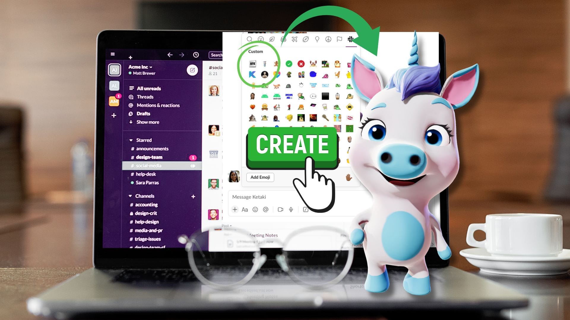 visual communication examples using animation slack emoji krikey ai