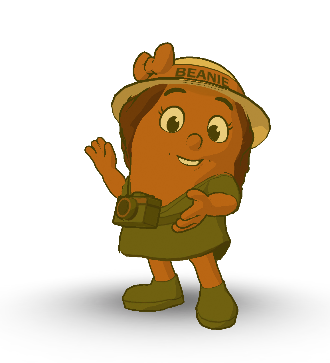 Animated Brand mascot for coffee company using AI image to 3D model Krikey AI tools