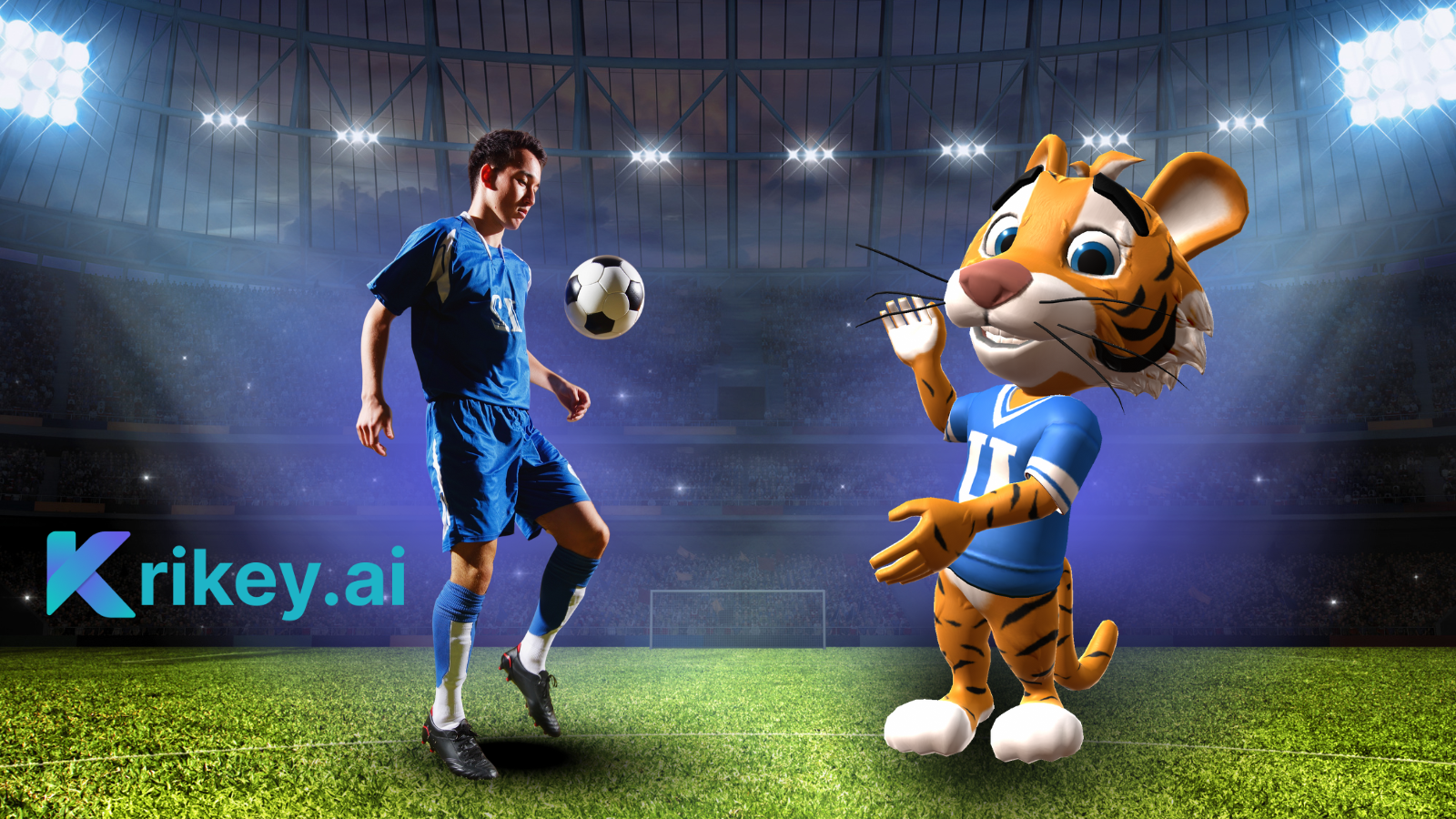 Crazytalk animator alternative with animated cartoon tiger Krikey AI Animation Maker