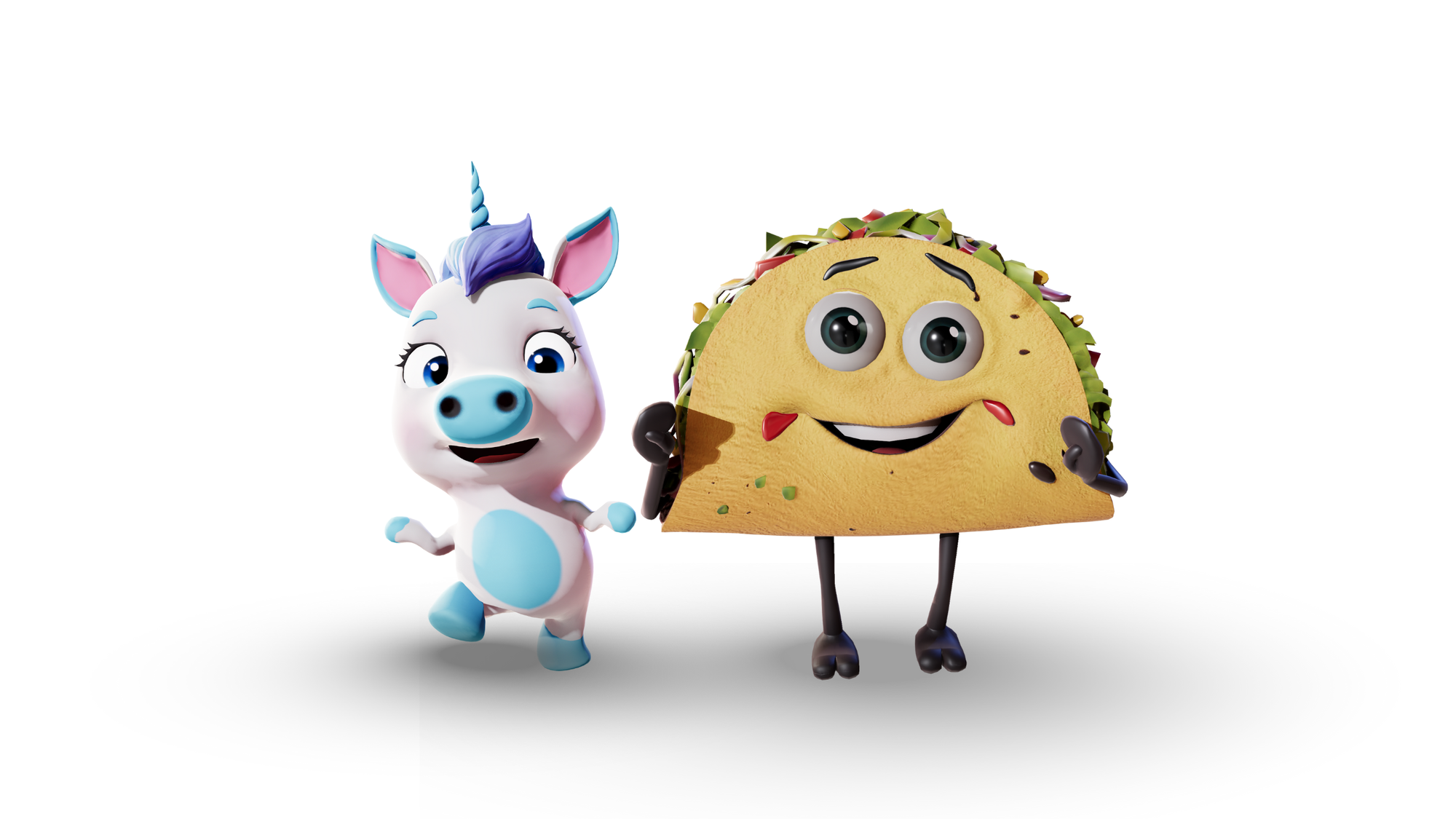 Crazytalk animator alternative with free animation software Krikey AI Animation Maker animated unicorn cartoon taco