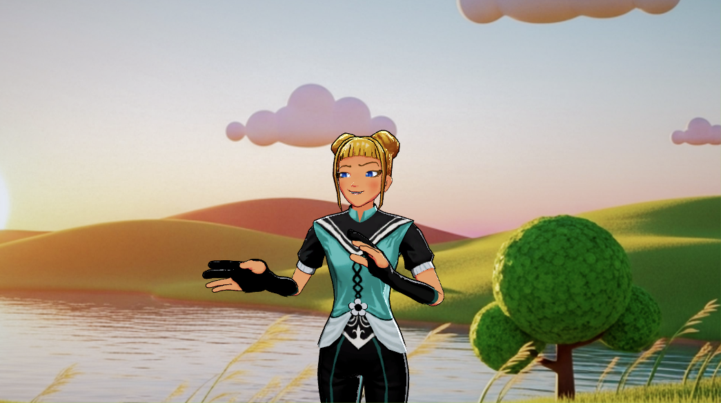 Anime Girl in AI Sizzle Reel Generator created by Krikey AI Sizzle Reel Template Video Editor for Animation