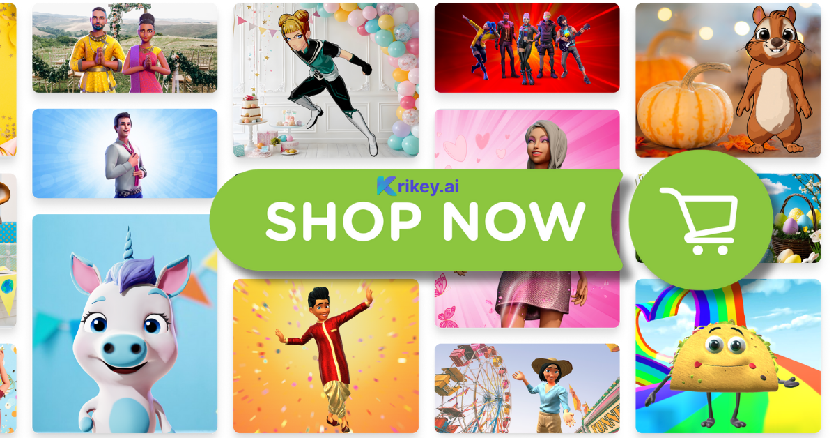 Find your main character in Krikey AI's Character Library