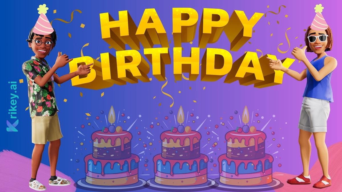 AI Birthday Card Generator: Create Free Personalized Animated Birthday Cards | Krikey AI