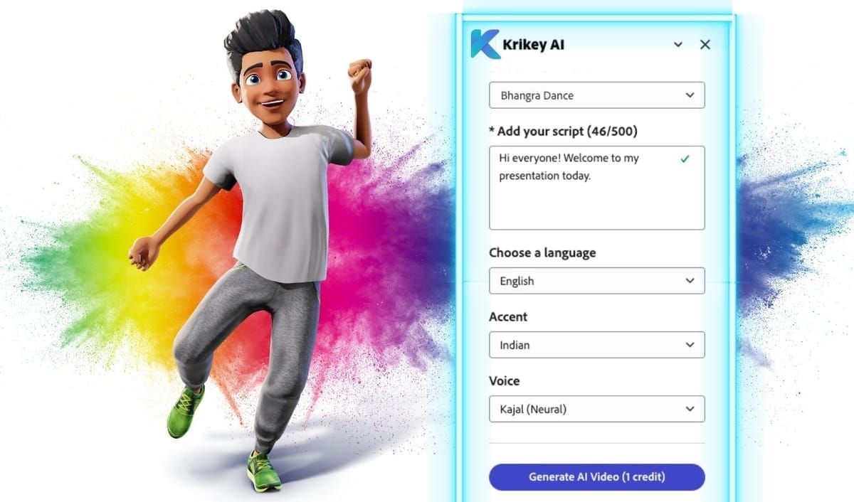 Krikey AI அடோப் எக்ஸ்பிரஸ் அனிமேஷன் ஆட்-ஆனை எவ்வாறு பயன்படுத்துவது