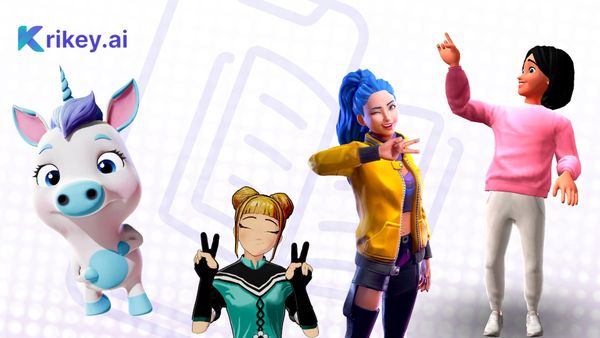 Animated characters standing in front of an eBook graphic showing how to use visuals in an eBook