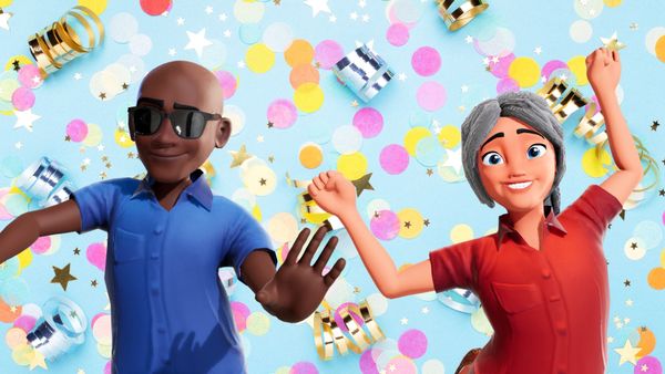 60th birthday invitations made with animated characters in Krikey AI video editor