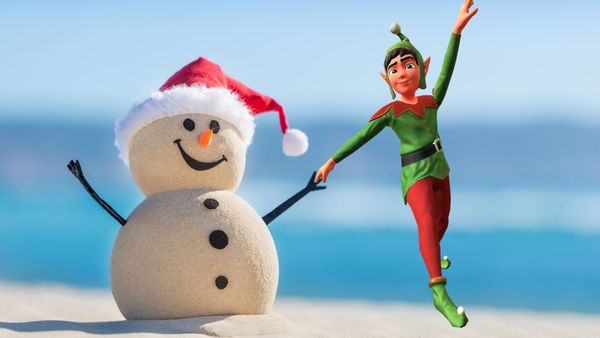 Christmas invitation templates with animated cartoons made with Krikey AI tools