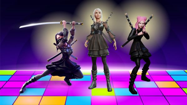 Game Night Invitations with cool ready player me characters made with Krikey AI Animation Maker