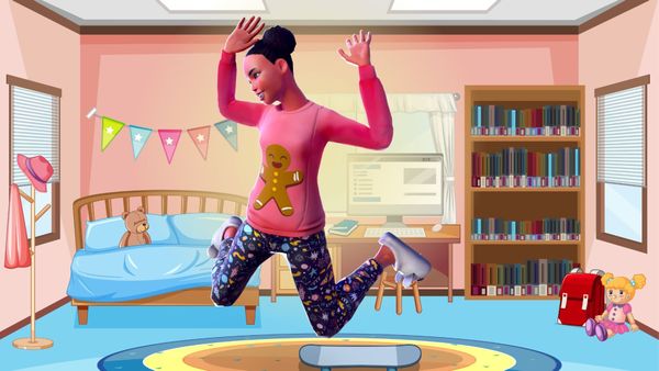 Sleepover Birthday invitation made with Krikey AI animation cartoon characters