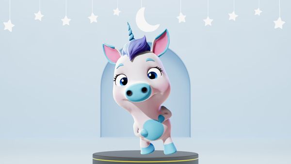 Slumber party invitations made with cartoon characters in Krikey AI digital evite maker