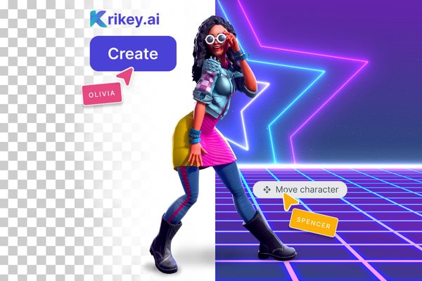 Krikey AI is the only Animoto Alternative with it's intuitive, easy-to-use drag and drop interface for 3D animation.