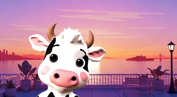 Cute Cow Wallpaper made with Krikey AI Animation Video Editor 