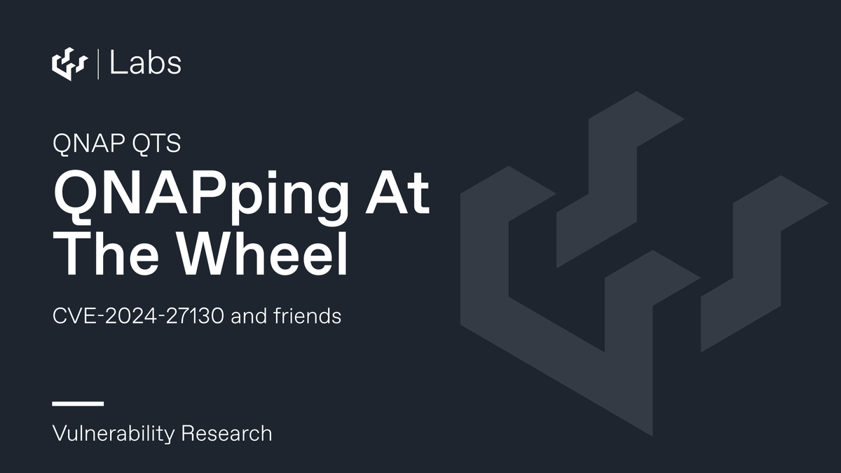 QNAP QTS - QNAPping At The Wheel (CVE-2024-27130 and friends)