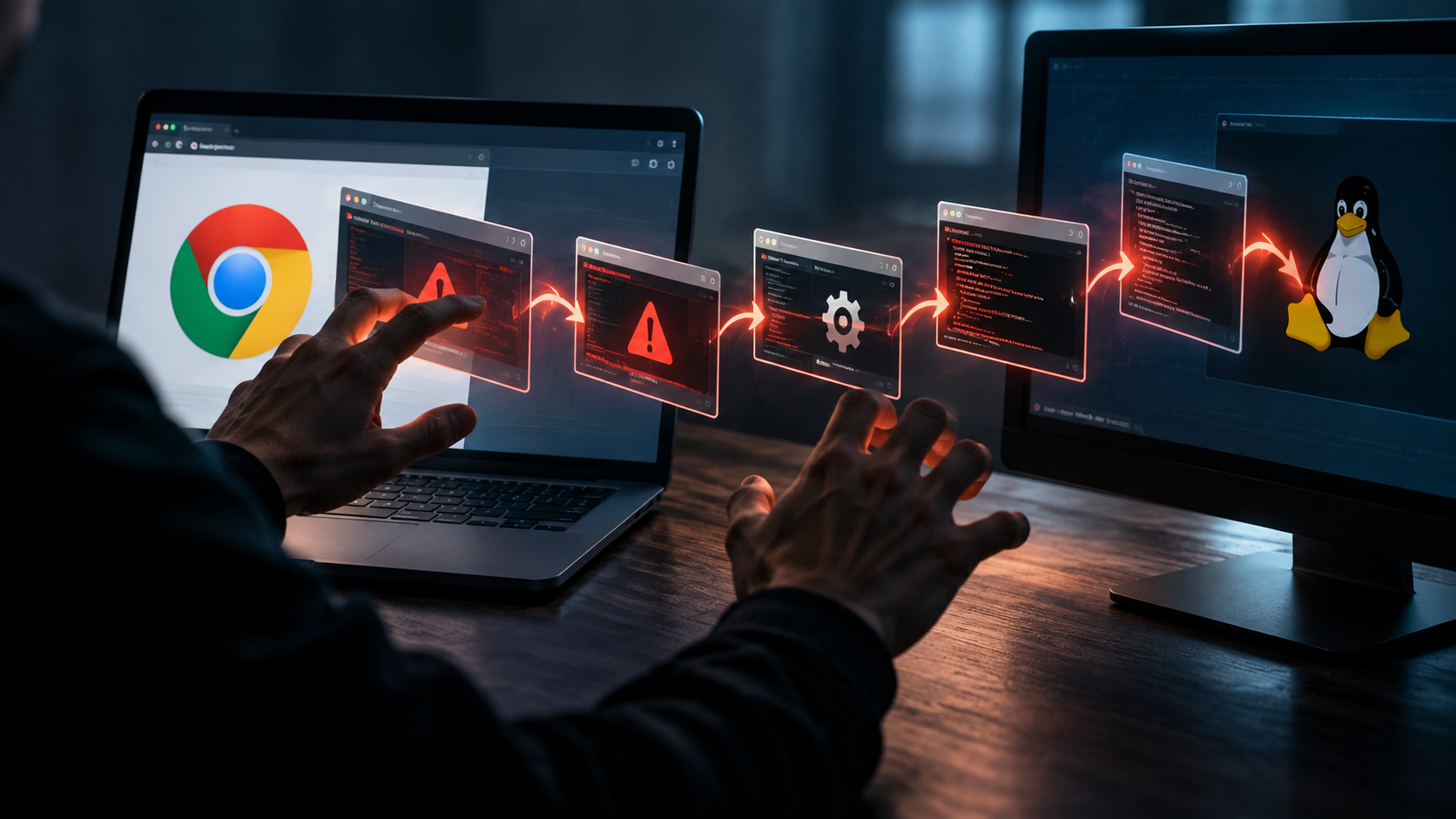 Conceptual illustration of browser security research