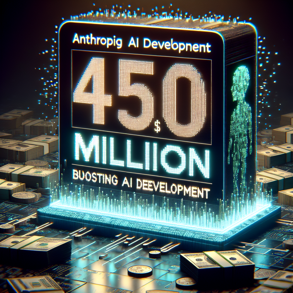 Anthropic Secures $450 Million in Latest Funding Round, Boosting AI Development