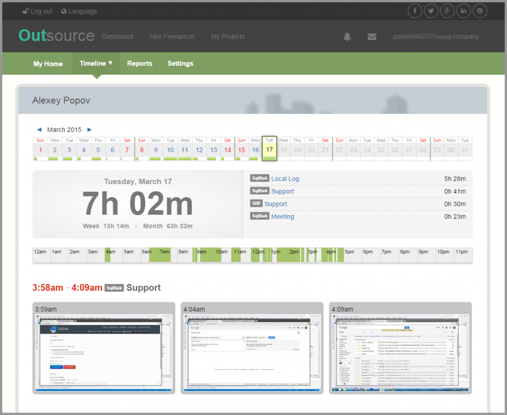 Outsource-Timeline
