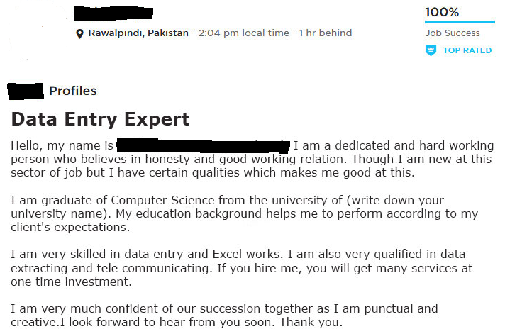 Upwork CV