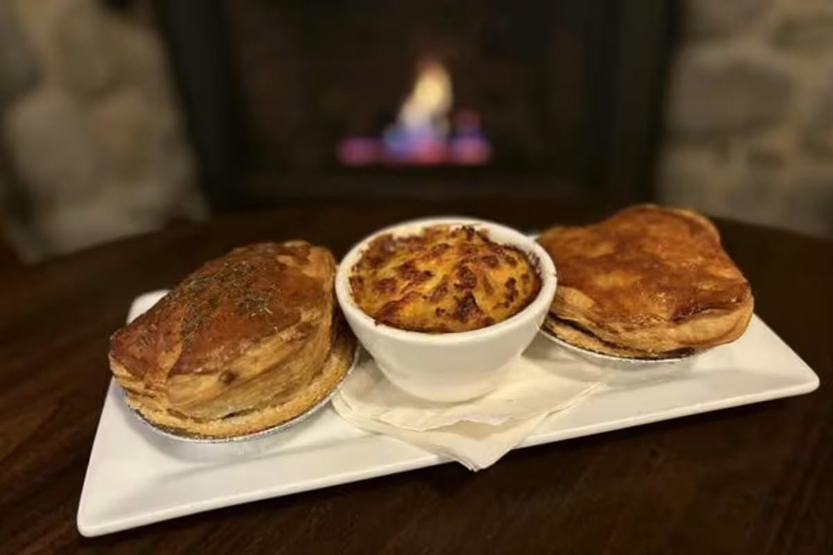 Three pies at St james Gate Banff
