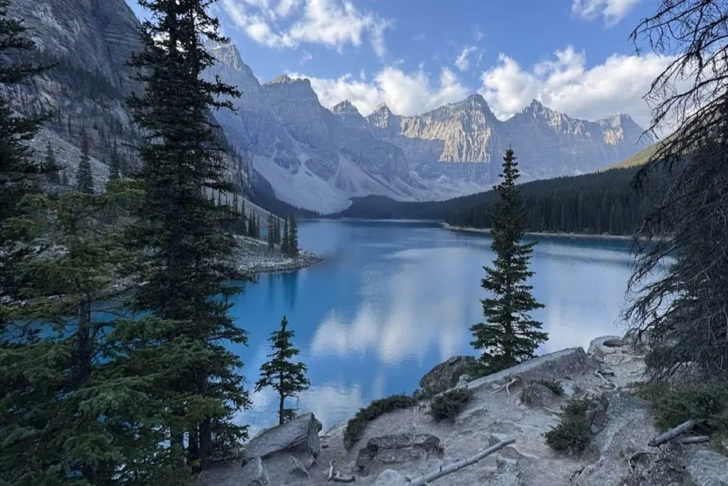 Spectacular Moraine Lake From The Rockpile Trail Banff National Park Alberta Canada