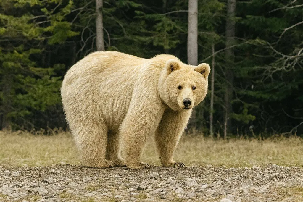 A Depiction Of Nakoda The White Grizzly Of Banff National Park Alberta Canada