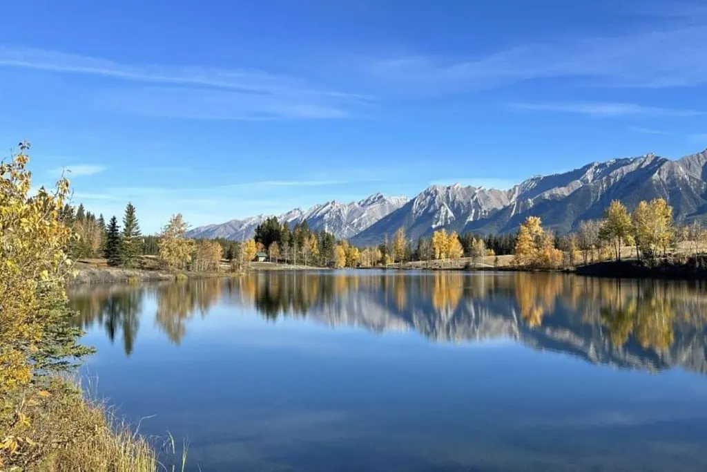 Fall Colours Quarry Lake Near Banff In September Alberta Canada
