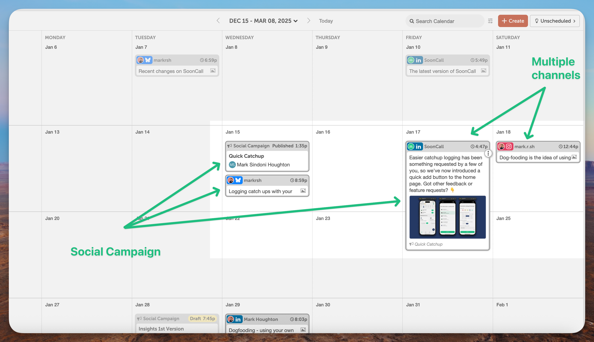 CoSchedule Social Calendar Screenshot