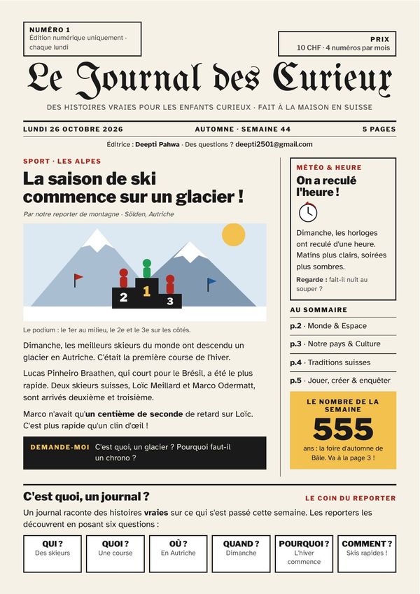 Une du Journal des Curieux n° 1