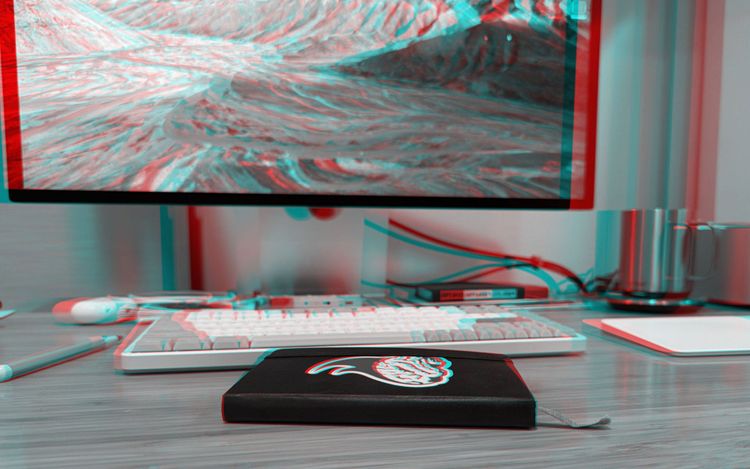Spatial Photo to Black & White Anaglyph