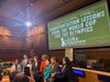 The West Hollywood council chambers filled with legislators and screen reading: congressional panel, transportation lessons from the World Cup for the Olympics