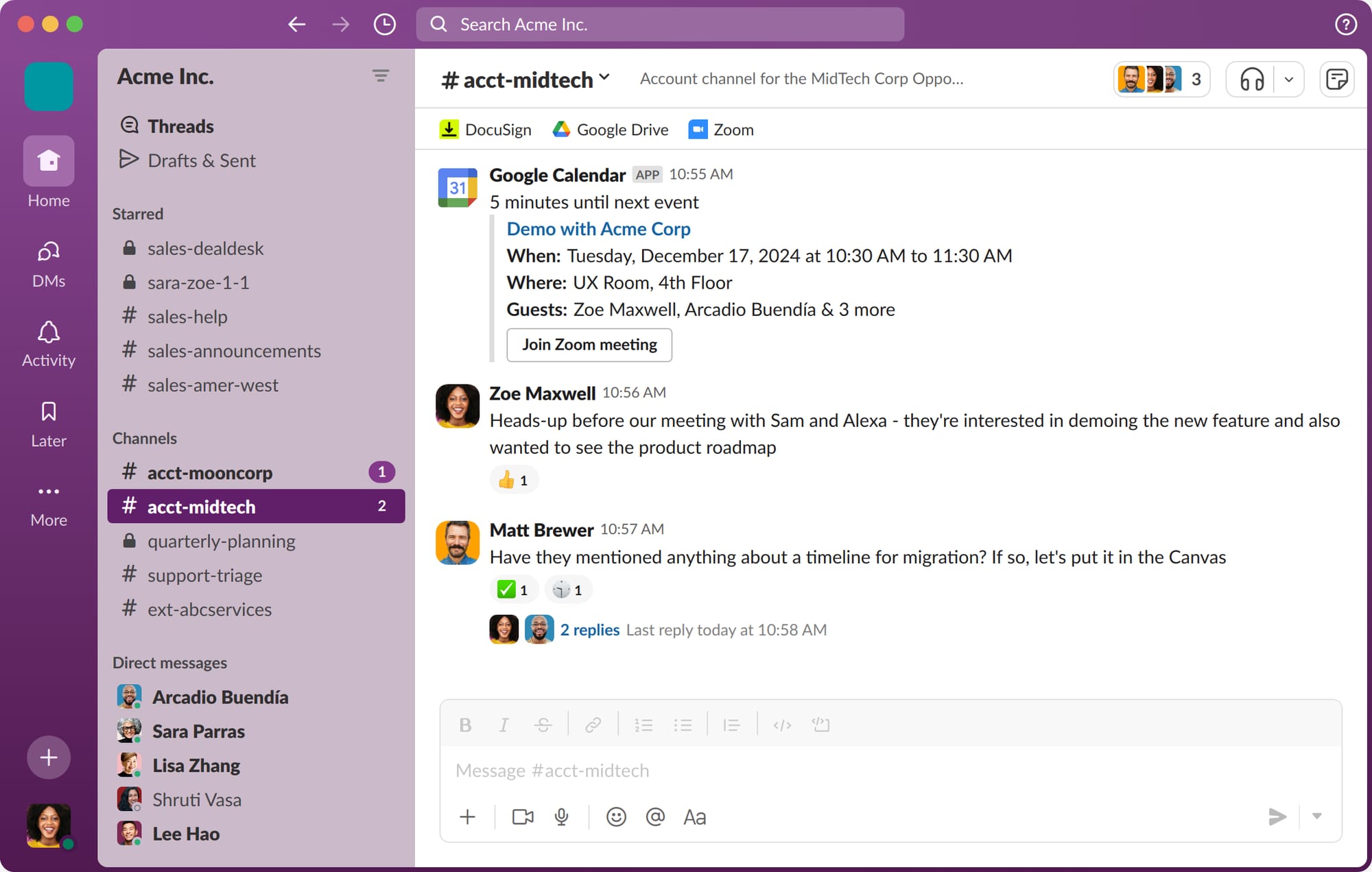 Slack communication-first intranet