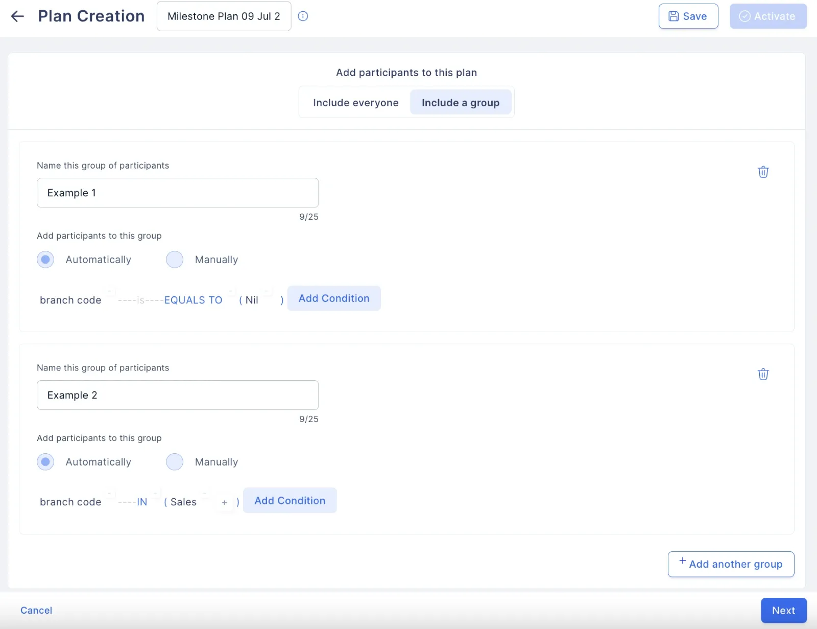 Compass Plan Creation 