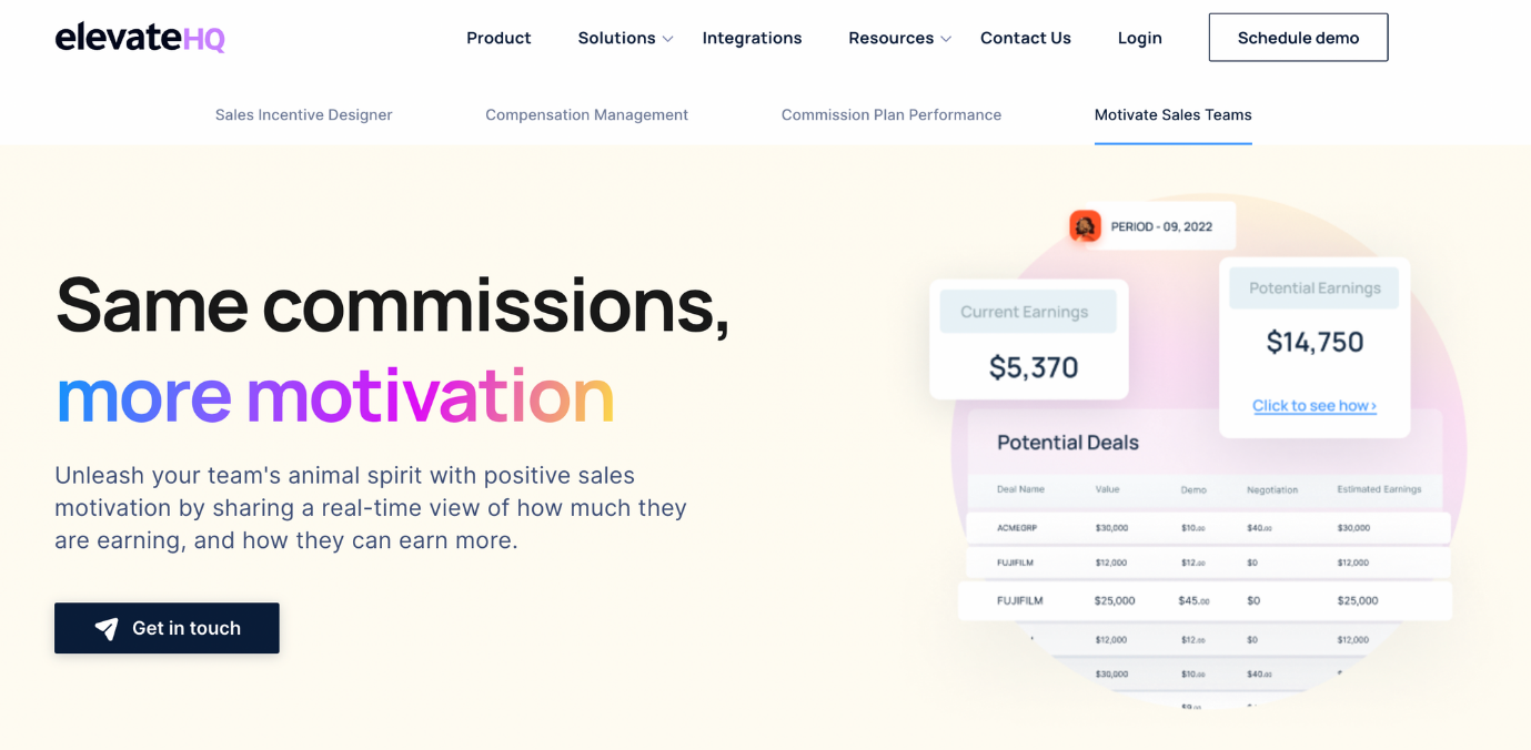 ElevateHQ sales commission software