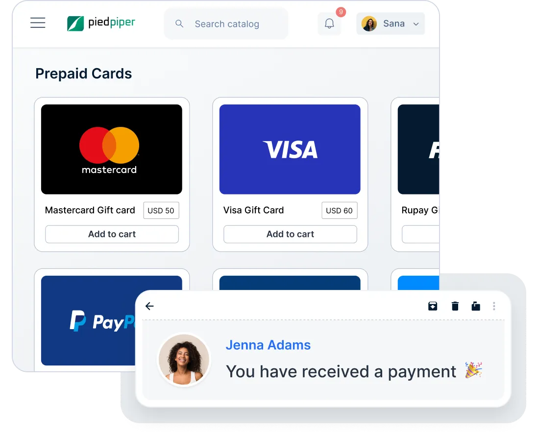 prepaid cards dashboard