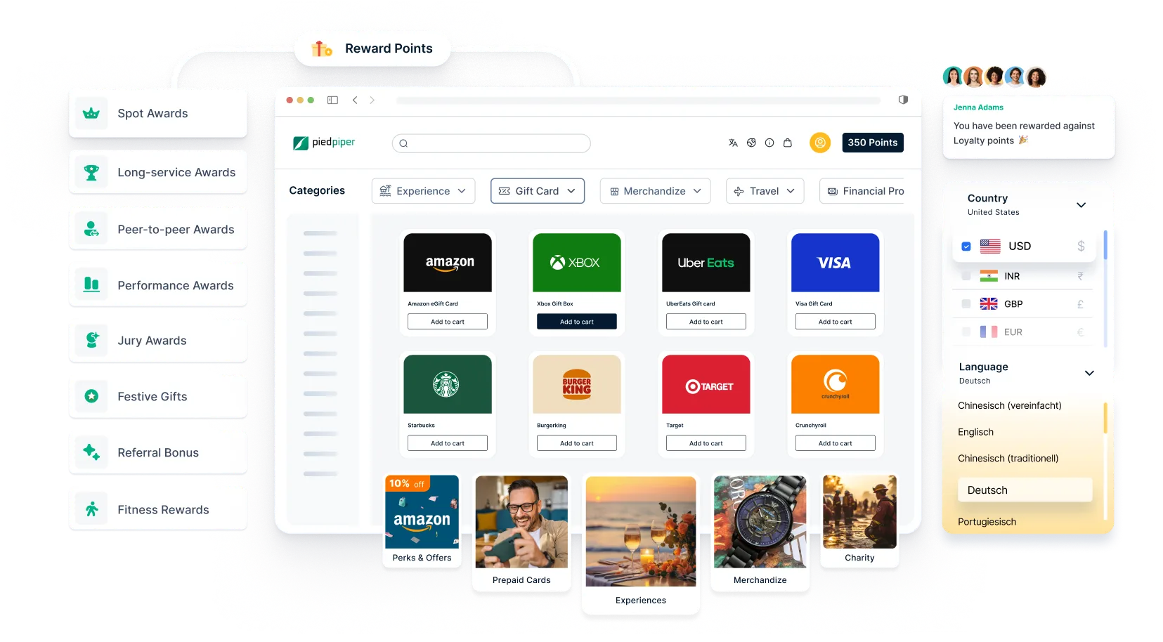 Empuls offers a diverse and meaningful rewards catalog