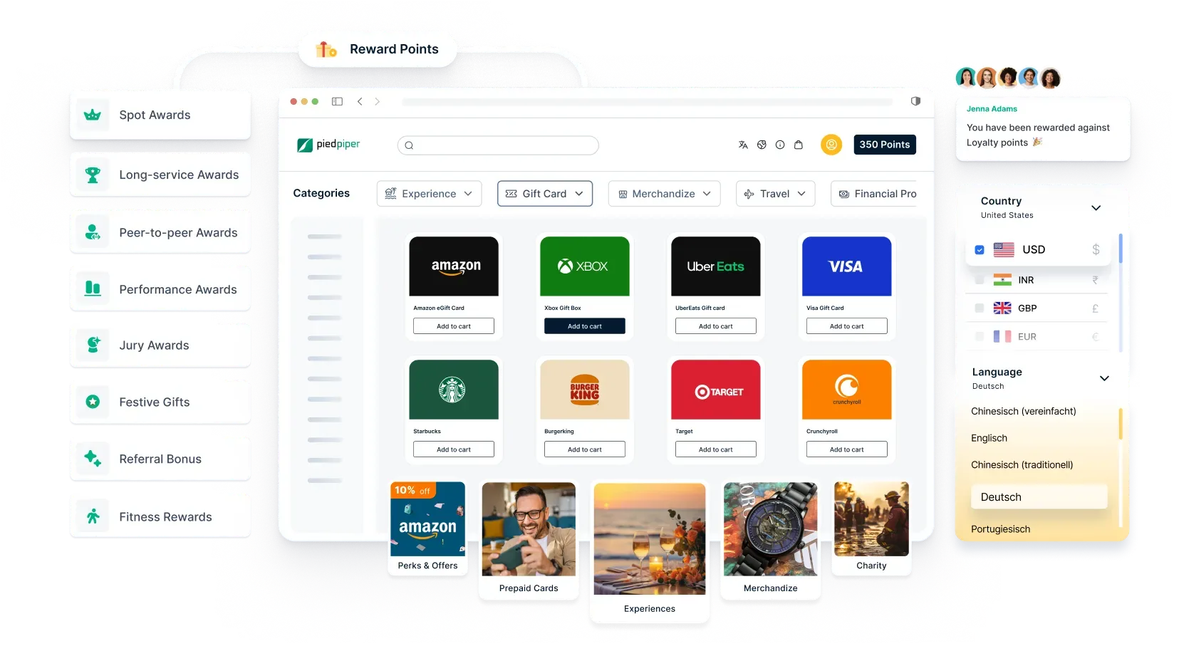 employee award dashboard for empuls